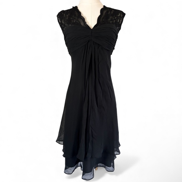 Donna Ricco Dresses & Skirts - Y2K DONNA RICCO Babydoll Lace Silk Chiffon Dress Whimsigoth Fairy Grunge Size 10